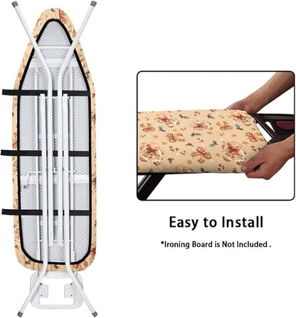 Gingerbread Ironing Board Cover 15x54 Inch, Bowknot Iron Board Cover