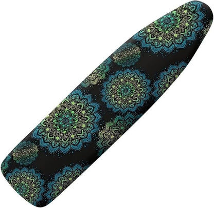 Mandala Lotus Flower Ironing Board Cover, Abstract Ethnic Floral 54x15 inches