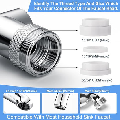 1440° swivel faucet extender, sink faucet aerator extender, swivel extendable
