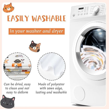 R HORSE 5Pcs Funny Kitchen Dish Towels, Cute Cat Dishcloths Gift, Absorbent
