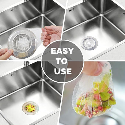 2pcs Sink Strainer for Most Kitchen Sinks Drain, Upgrade Stainless Steel