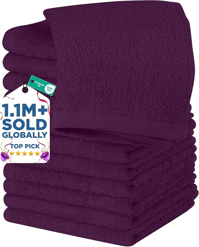 DAN RIVER 12 Pack Wash Cloths for Showering