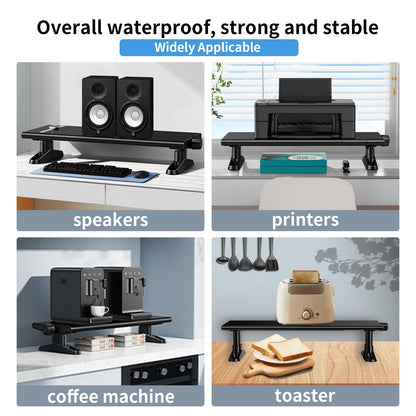 NIFBANG Computer Monitor Stand Riser for Desk,4.4-5.7 Inches Freely Height Adjustable with Cellphone Holder,Multi-Purpose Desktop Organizer Monitor Stands Riser for Computer,Laptop,Printer,TV (BLack)