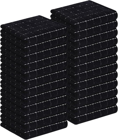 Homaxy 100% Cotton Terry Kitchen Towels, Checkered Designed, Soft and Super