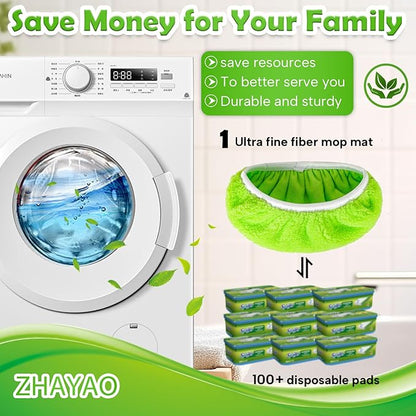 3 Pack Reusable Microfiber Mop Pads