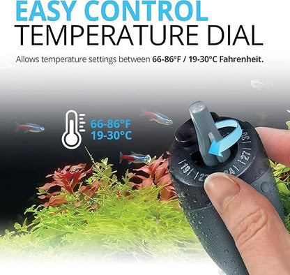 Fluval M 200-Watt Submersible Aquarium Heater – High-Performance, Compact Heating with Mirror Technology for Fresh & Saltwater Tanks
