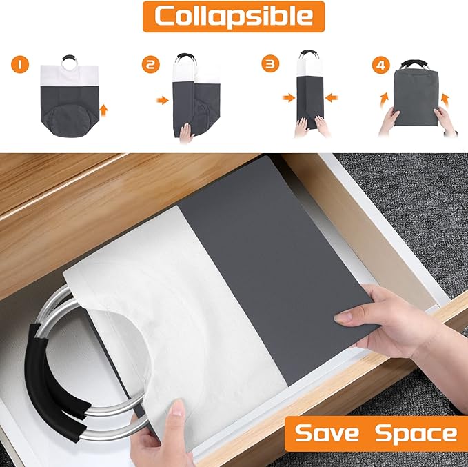 BlissTotes Laundry Basket, Laundry Hamper, Collapsible Laundry Baskets