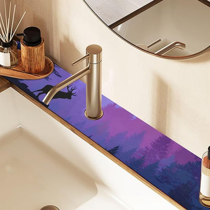 Kitchen Sink Splash Guard 1 PC 30 Inch Sink Faucet Mat Splash Guard