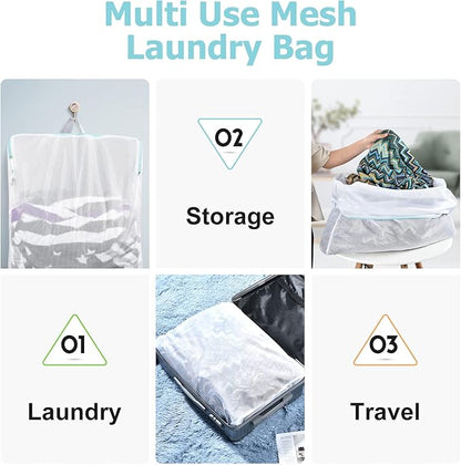 OTraki Large Mesh Laundry Bags 24x32 inch Hanging Delicates Mesh Laundry Bag