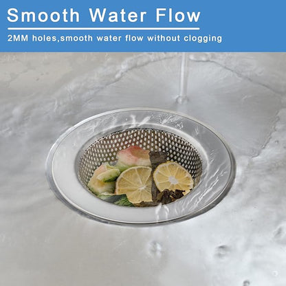 2 Pcs Sink Strainer for Most Kitchen Sink Drain Basket, Upgraded Double-Layer