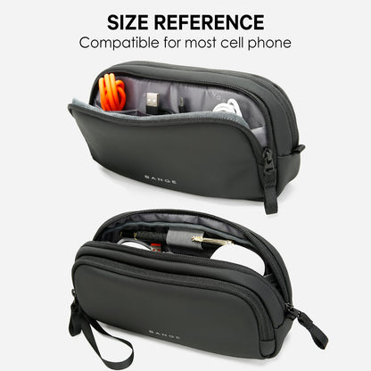 BANGE Travel Organizer Case, Water Resistant Electronics Travel Bag Organizer for Cable,Easy to store backpacks (Black)