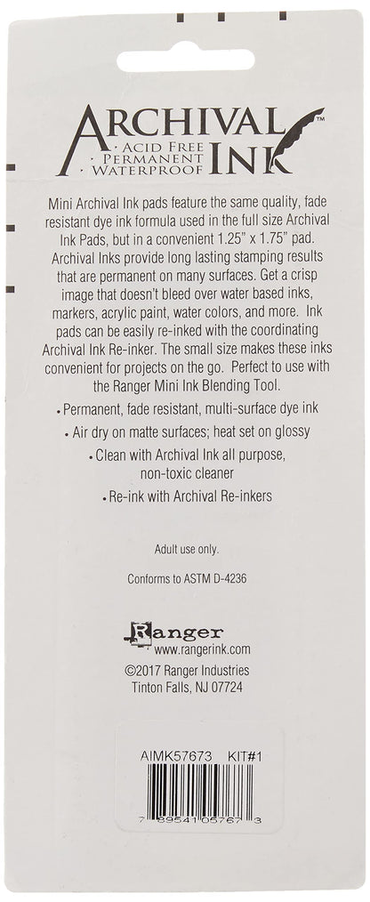 Ranger RGRAIMK.57673 Ranger Archival Mini Ink Pad Set 1 Archival Ink Pad Set Mini 1