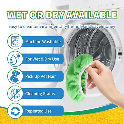 5 Pack Reusable 100% Chenille Mop Pads Compatible