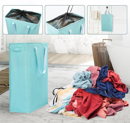 Odonata Slim Laundry Hamper Handles Collapsible Laundry Basket Thin Dirty