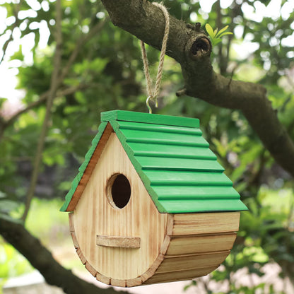STARSWR Bird House,Outdoor Birdhouse, Wooden Bird Houses for Outside Clearance Bluebird Finch Cardinals Hanging Birdhouse Garden Viewing