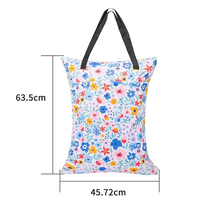 ALVABABY 2 Pack Large Wet Dry Bag Waterproof Hanging Cloth Diaper