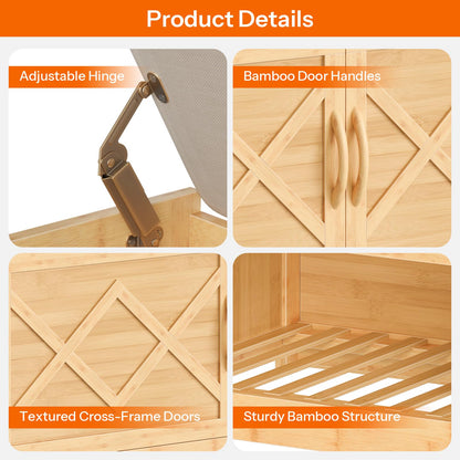 HOOBRO Shoe Storage Bench and Shoe Bench Bundle, Entryway Bench with Lift Top Hidden Storage and Adjustable Shelves, Bamboo Entryway Bench with Hidden Compartment, BF40HX01-YE60HX01