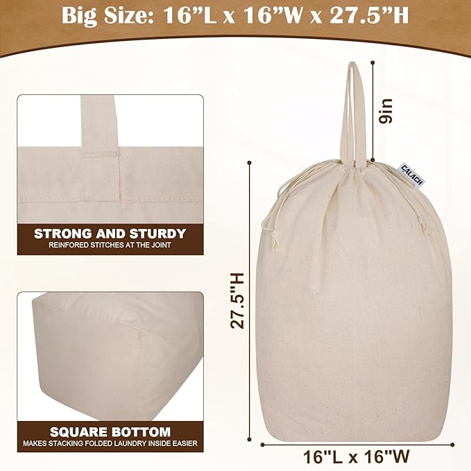 Cotton Canvas Laundry Bags