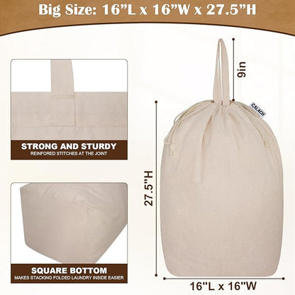 Cotton Canvas Laundry Bags