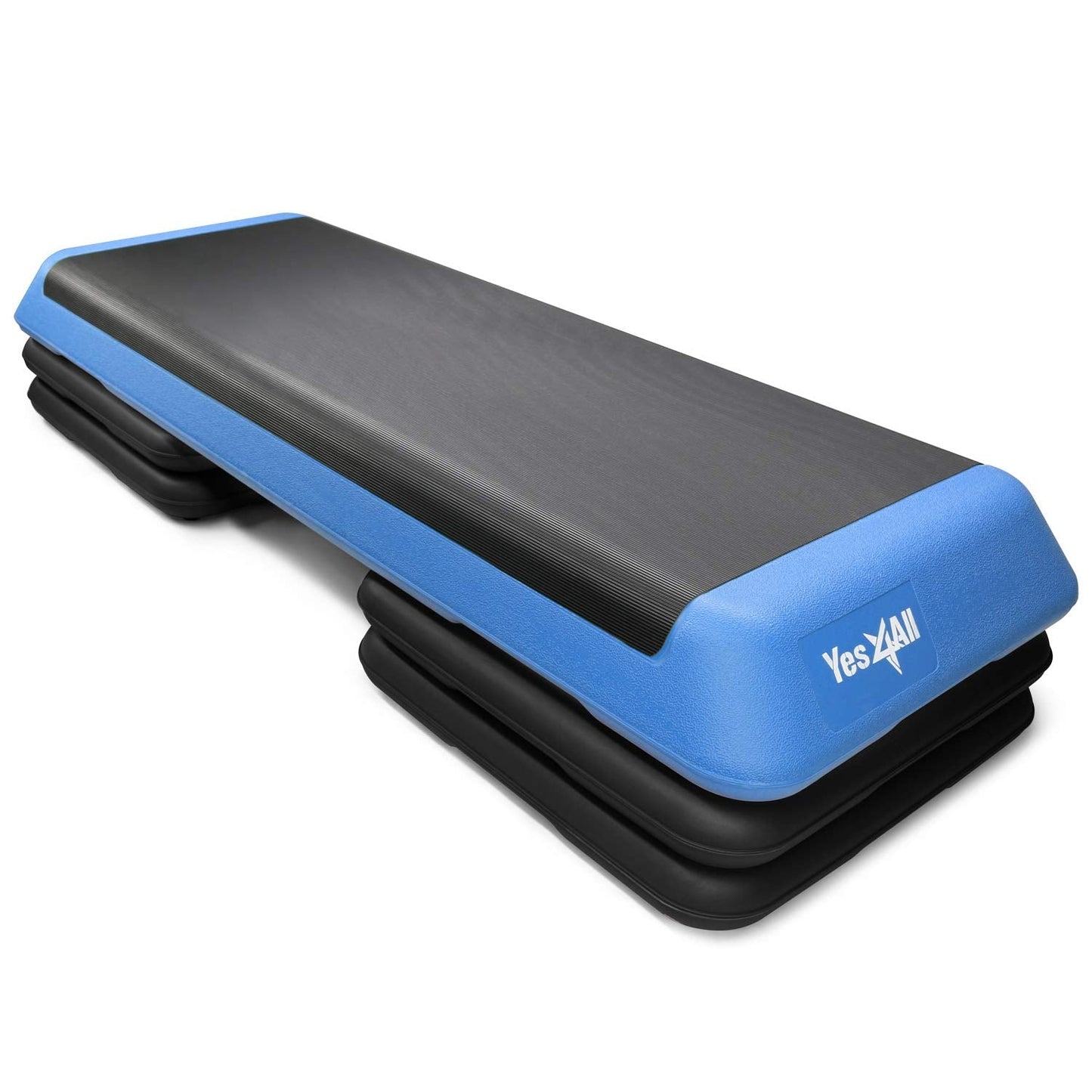 Yes4All 2-in-1 Adjustable Aerobic Step Platform Fitness Exercise Stepper with Rocker Balance Board Legs for Home Workout, Step Exercise & Balance Training