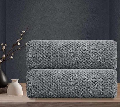 Grey Hand Towels Set 2 Pack-16“x31”, Ultra Soft Microfibers Bathroom Towel Set