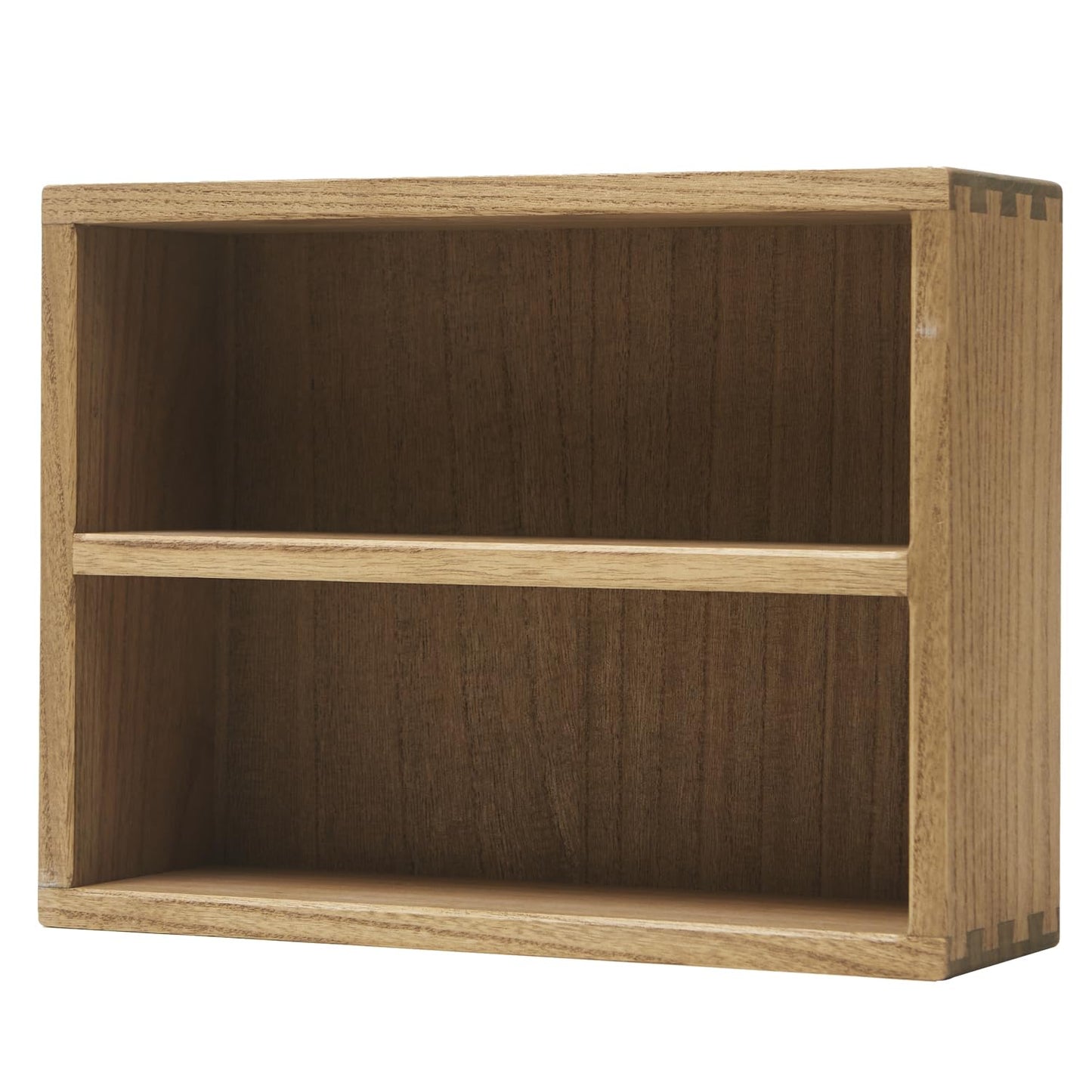 KIRIGEN 2-Tier Wooden Storage Cabinet, Solid Wood Kitchen Counter Organizer, Multi-Functional Storage Shelf for Mugs, Spices, Cosmetics, Coffee, Figure, Home Accessories Storage Rack BZG-DBR