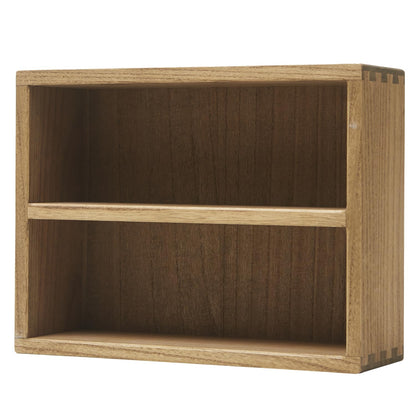 KIRIGEN 2-Tier Wooden Storage Cabinet, Solid Wood Kitchen Counter Organizer, Multi-Functional Storage Shelf for Mugs, Spices, Cosmetics, Coffee, Figure, Home Accessories Storage Rack BZG-DBR