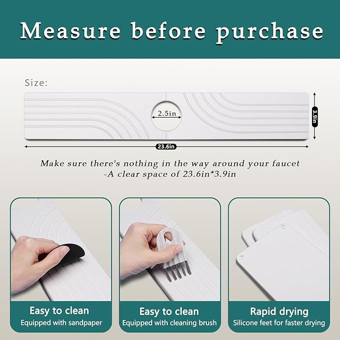 Kitchen Sink Diatomite Splash Guard