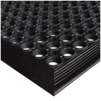 UNIMAT-Anti-Fatigue Outdoor Rubber Drainage with Non-Slip Backing Heavy Duty Mat for Restaurant Industrial Use-3'x 5' Black Mat-Ideal Bar Accessory