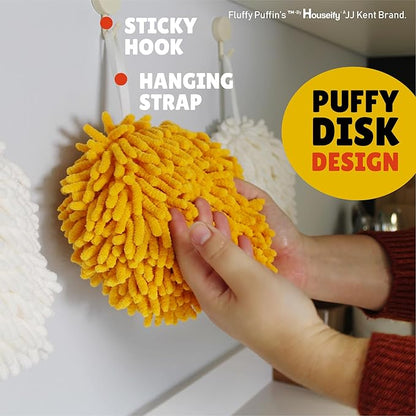 JJ KENT Fluffy Puffins Microfiber Hand Towels