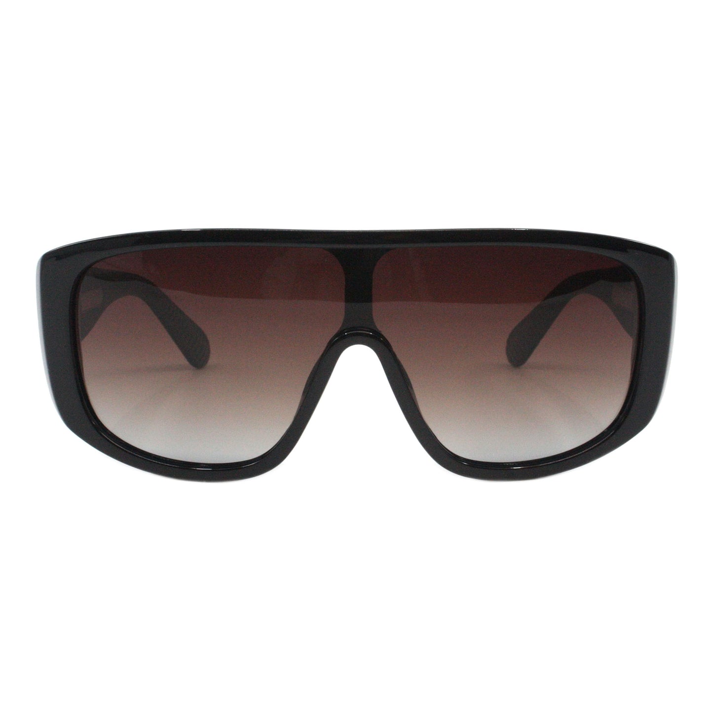 PASTL Women's Polarized Sunglasses Oversized Square Shield Style UV400 Black, Brown