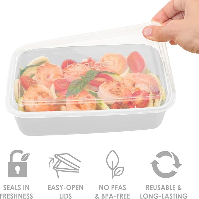 Bentgo 20-Piece Lightweight, Reusable BPA-Free 1-Compartment Containers