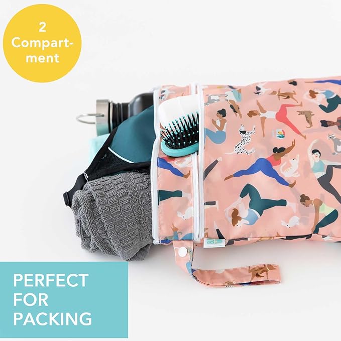 Bumkins Waterproof Wet Dry Bag for Baby, Swim Suit, Cloth Diapers, Pump Parts