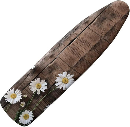 Brown Wood Ironing Board Cover 15x54 Inch Ironing Board Protector Daisy