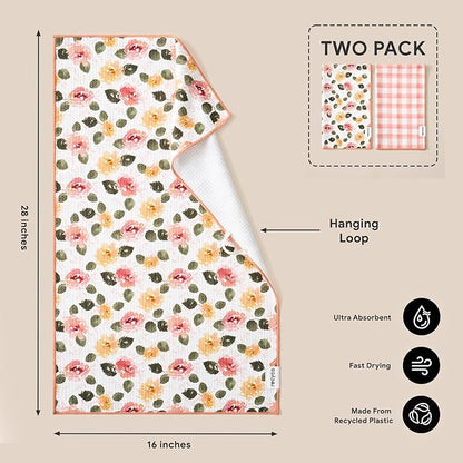 RECYCO Waffle Kitchen Towel Set of 2