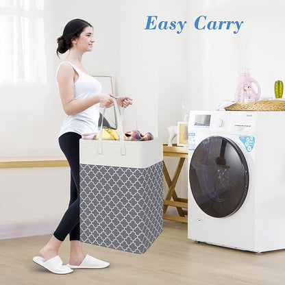 BlissTotes 3-Pack Laundry Basket, Freestanding＆Waterproof Laundry Hamper