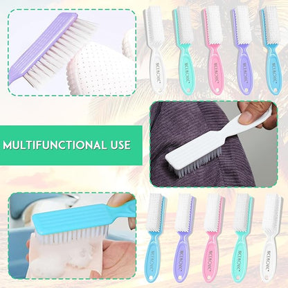 NICEMOVIC 10 Pcs Nail Brush for Cleaning Fingernails, Handle Grip Nail Scrubber