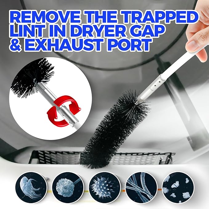 Holikme 30 Feet Dryer Vent Cleaner Kit, Flexible Lint Brush