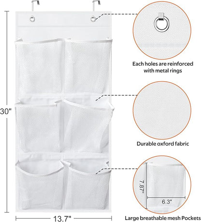 KIMBORA 2 Packs Narrow Over the Door/Wall Shoe Organizer Cruise, Small Hanging