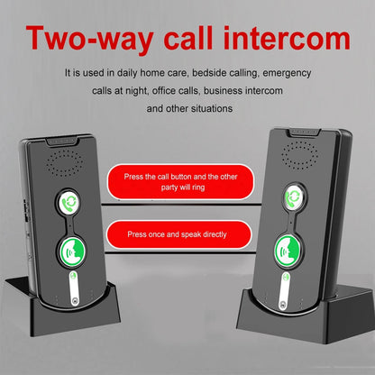 2 Way Wireless Intercom System for Home, 1/2 Mile, Full Duplex 2-Way Radio Hands Free, Rechargeable, 120H Standby,Volume Control - Room to Room, Elderly Care, Indoor Outdoor,Use for Business, Offices