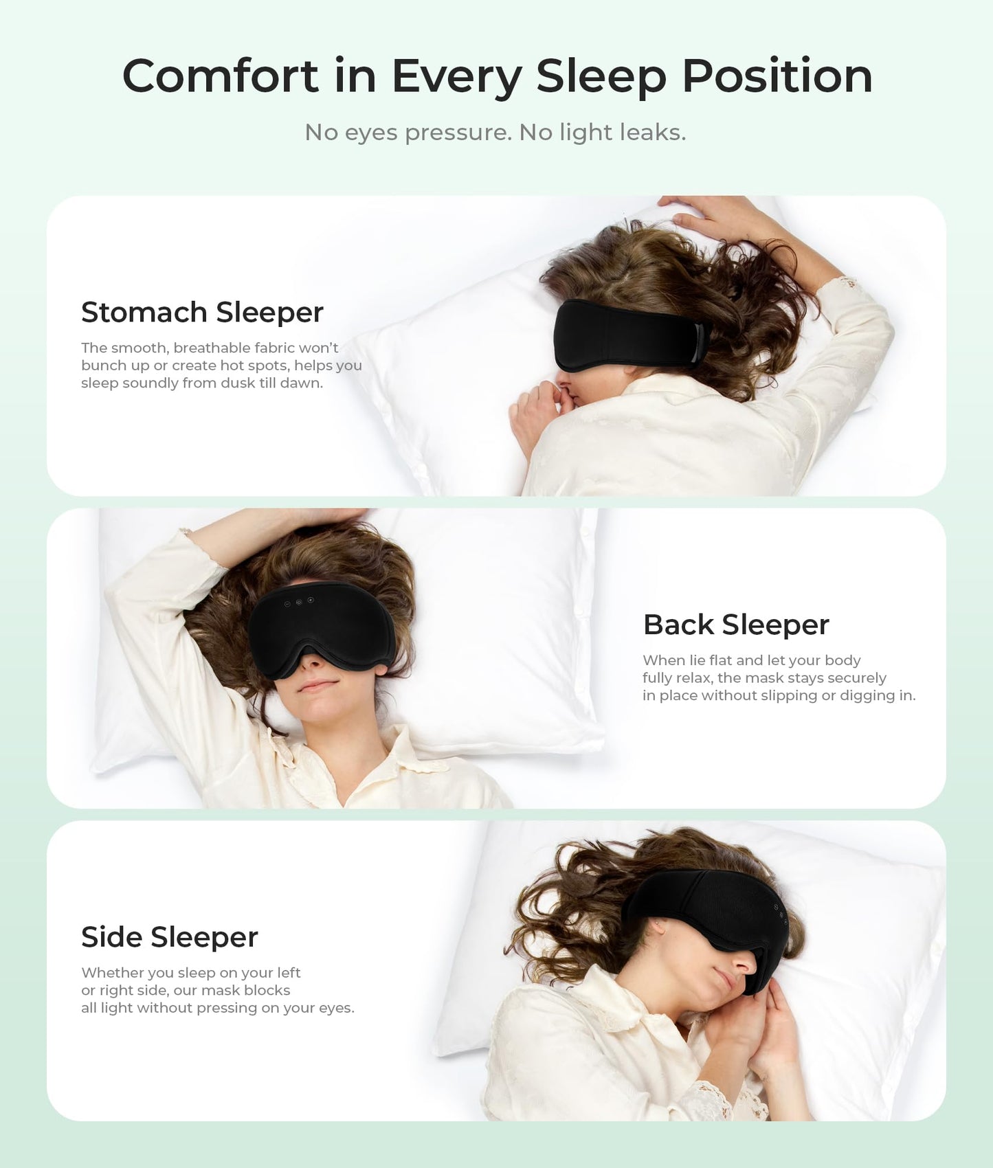 MUSICOZY Sleep Mask Headphones Bluetooth 5.4, 3D Blackout Eye Mask with Wireless Music Earphones, Hi-Fi Sound＆Long Battery Life Sleeping Headphones for Side Sleepers, Uniqe Gift for Men Women Travel