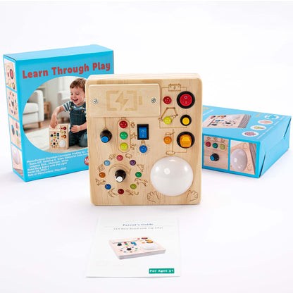 JOYKEKE Montessori Busy Board, Slap-Activated LED Toy for 1-4 Toddlers