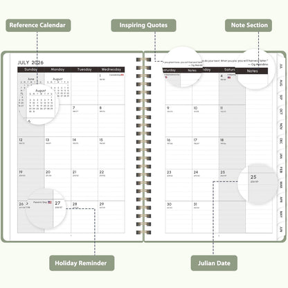 Planner 2026-2027, Weekly and Monthly Academic Planner, July 2026 - June 2027, Hardcover Calendar Agenda Book for School Year Planning, School Supplies for Teacher and Student, Letter Size(8.5'' x 11'')