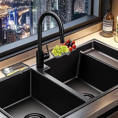 2 PC Sponge Stand for Kitchen Sink and Soap Tray for Bathroom Sink, Silicone