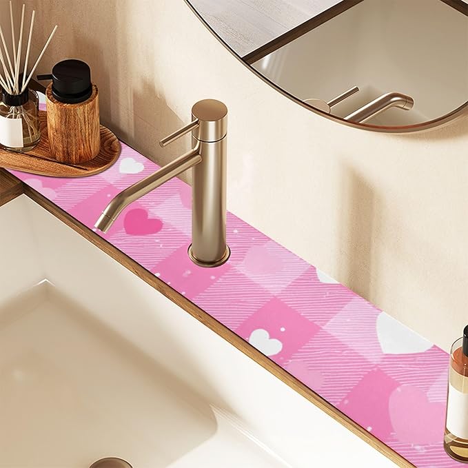Kitchen Sink Splash Guard 2 PCS 30 Inch Sink Faucet Mat Splash Guard