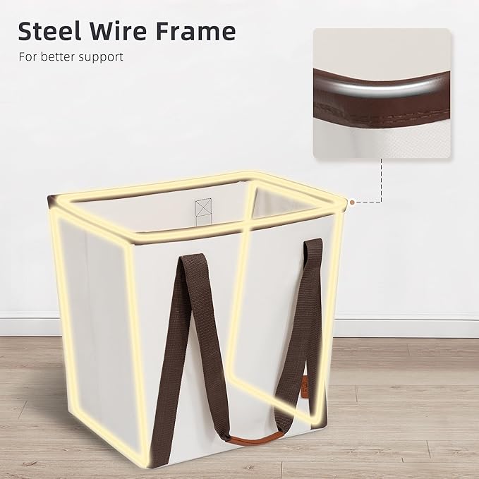 STORAGE MANIAC Collapsible Laundry Caddy, 128L Large Collapsible Laundry Basket