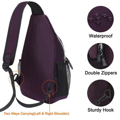 MOSISO Sling Backpack, Multipurpose Crossbody Shoulder Bag Travel Hiking Daypack