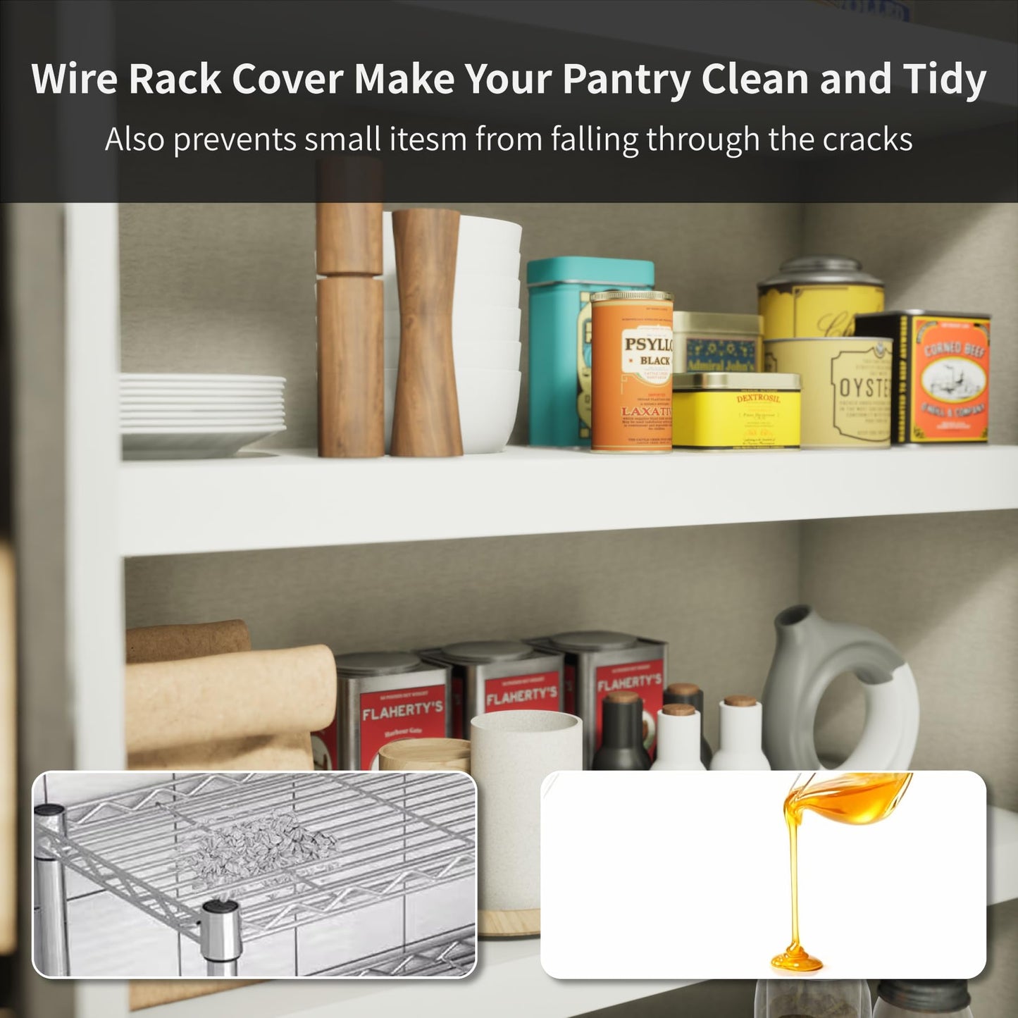 VOYALUYA Wire Shelf Cover 36 X 12 Inch Wire Rack Cover Wood Shelf Covers for Pantry Shelving Closet Shelves Organization(White,5 Pack)
