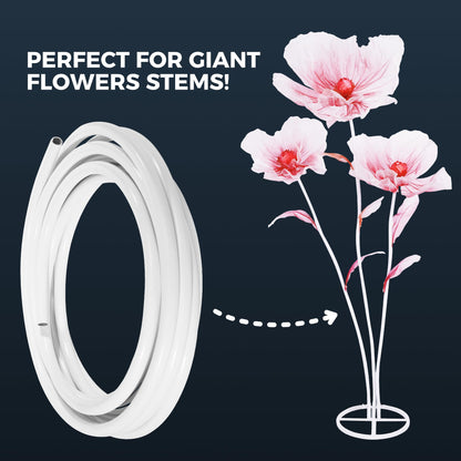 32ft 20mm Original Flexible Pipe for crafts, Extra Durable design, Tube Pipe for Fake Flowers, Prop Building, Balloon Arches, Stem Tubing for Floral Wedding Decor, DIY Arts & Craft
