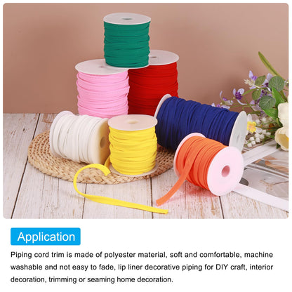 MECCANIXITY Piping Cord Trim 20 Yards 1/2 Inch Piping Tape for Sewing DIY Crafting Fabric Edge Trim Deep Green